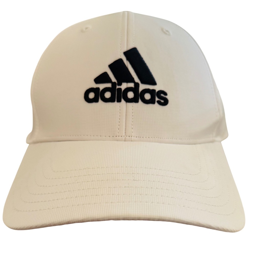 Adidas Baseball Cap Embroidered Logo Adjustable White Unisex OSFM